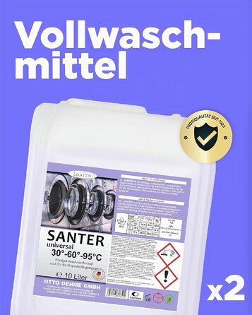 Рідкий пральний засіб Lorito Santer Color для кольорових речей, 10 л (набір 2 шт по 5 л)