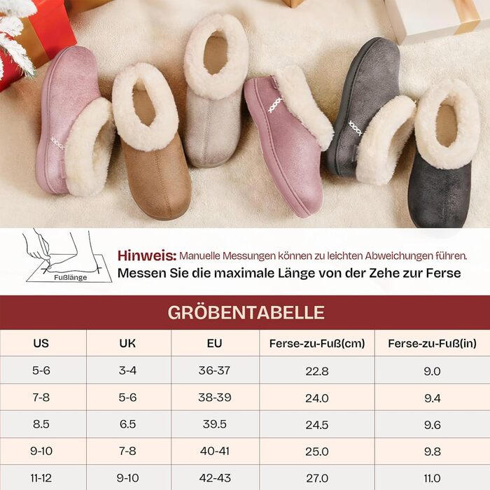 Жіночі халапи EverFoams зимові, антиковзні, теплі, з м'якого плюшу та піною з пам'яті, 38/39 EU, рожеві