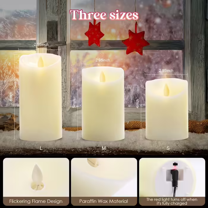 LED RGB Candle Flames, Flameless Candle Lights, USB Multicolor Tealights Warm White LED Candle Lights Wick Flickering Real Wax Electric LED Lamp with Remote Control Timer Function Home Decoration