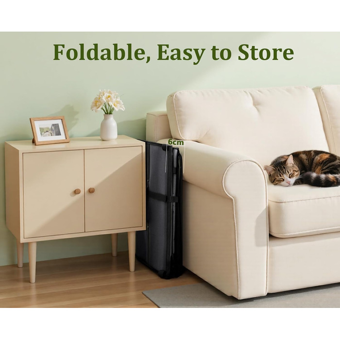 Транспортна переноска для собак Pecute: стабільна, складана, дихаюча, з ролетним віконцем (61x52x45 см)