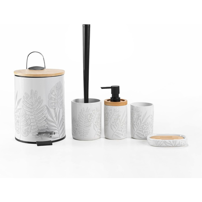 Мильниця Douceur d'Intérieur Amber з бамбука та кераміки, 12,3 x 8,3 x 2,3 см