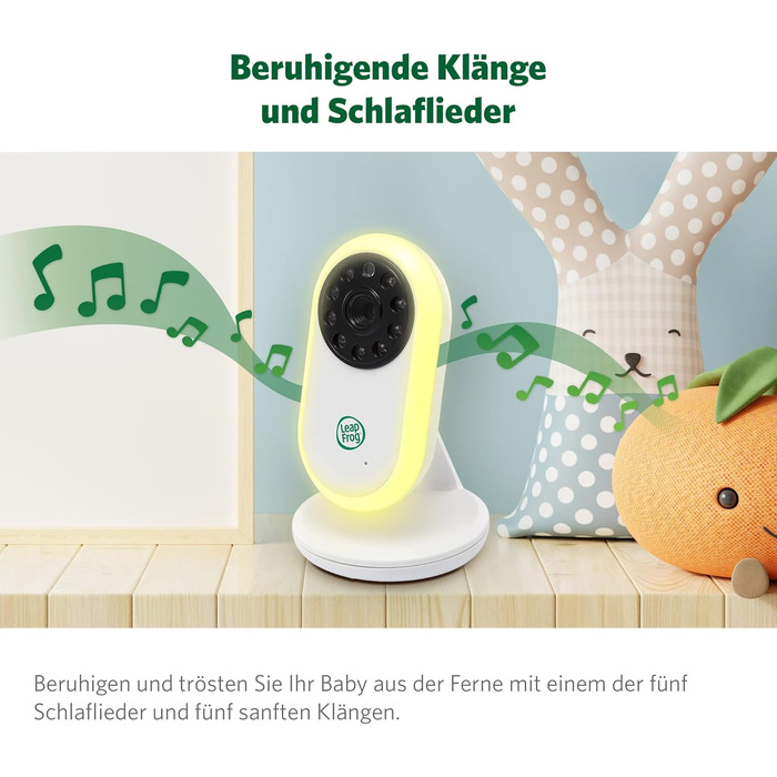 Відеоняня LeapFrog LF2513 без Wi-Fi з IPS LCD екраном 2.8 дюйма, поворотна, з нічним баченням, датчиком температури, радіусом дії 300 метрів, 12 годин роботи від акумулятора
