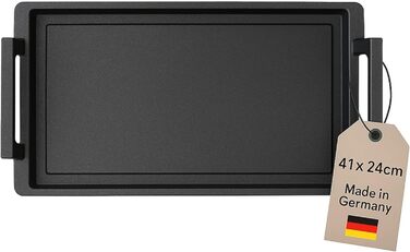 Гриль-плита Teppanyaki 41x24 см Lieblingspfanne з бічними ручками, антипригарна алюмінієва планча для всіх типів плит, включно з індукцією та духовкою