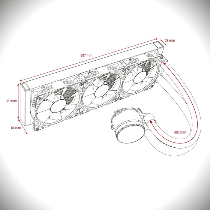 Система водяного охолодження EMPIRE GAMING Guardian G-V20 AIO для ПК – 240 мм, RGB, сумісна з Intel та AMD
