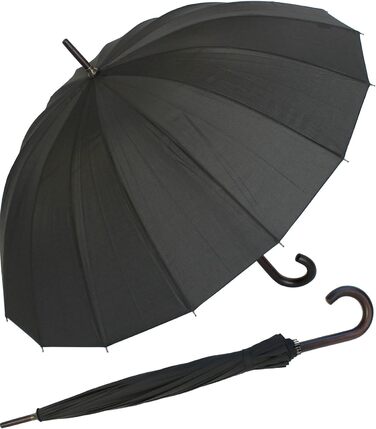 Doppler Umbrella Natural London, Black, Length approx. 89 cm, Diameter approx. 5 cm