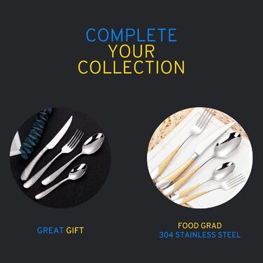 Набір столових приборів DAFFODILY з нержавіючої сталі 18/10, золотий колір. Столовий набір, набір столових приборів, нержавіюча сталь, столовий прибор, посуд, золотий, для дому, посудомийна машина.