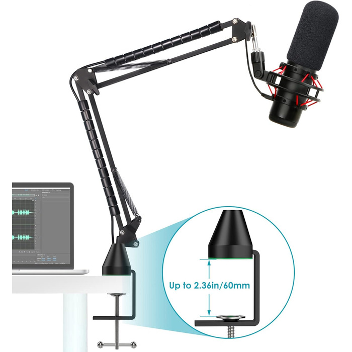 Кріплення для мікрофона HyperX QuadCast/S/ProCast від YOUSHARES: регульований штатив з адаптером 3/8' - 5/8'