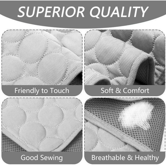 Килимок охолоджуючий для собак YXHZVON, 150 x 100 см, 2XL, сірий. Охолоджуючий килимок для собак, миючий, для дому, машини, в дорогу