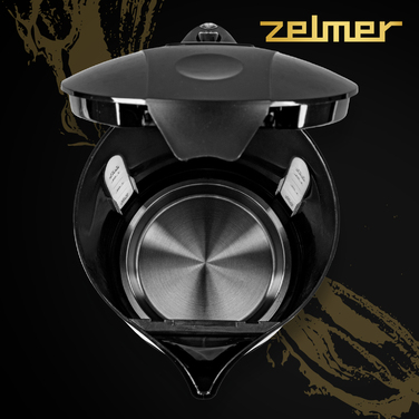 Електричний чайник Zelmer ZCK7630 Crystal Gold, 2200 Вт, 1,7 л, чорний