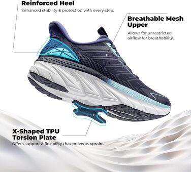 Жіночі спортивні сліпони ALLSWIFIT, зручні, для бігу, тенісу, дихаючі, з неслизькою підошвою, для спорту, фітнесу, тренувань, крос-тренінгу, модні кросівки (41.5 EU, Синій)