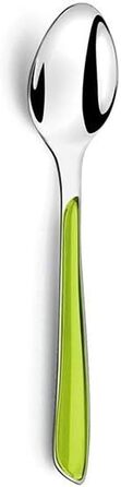 Amefa ECLAT Cutlery Set, 24-piece, for 6 people, 6 x spoons, 6 x forks, 6 x knives, 6 x coffee / tea spoons, 18/0 stainless steel, rust-proof & polished, colored handles, anise green, dishwasher-safe