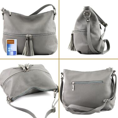 Сумка жіноча шкіряна через плече Modamoda T159, Італія, бордово-фіолетова