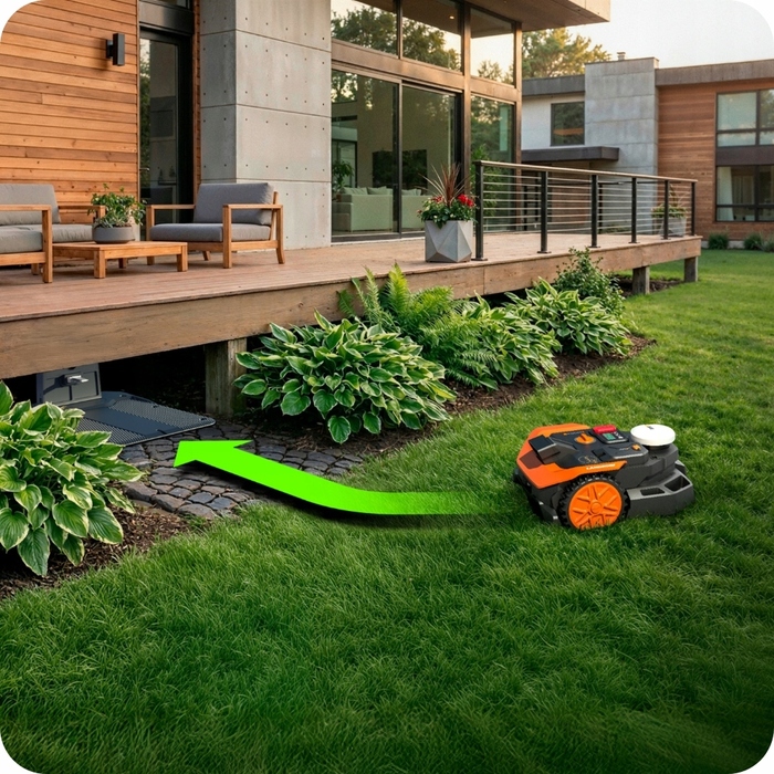 Робот-газонокосарка без розмежувального кабелю Worx Vision Cloud RTK V-SLAM 650 м² WR365E