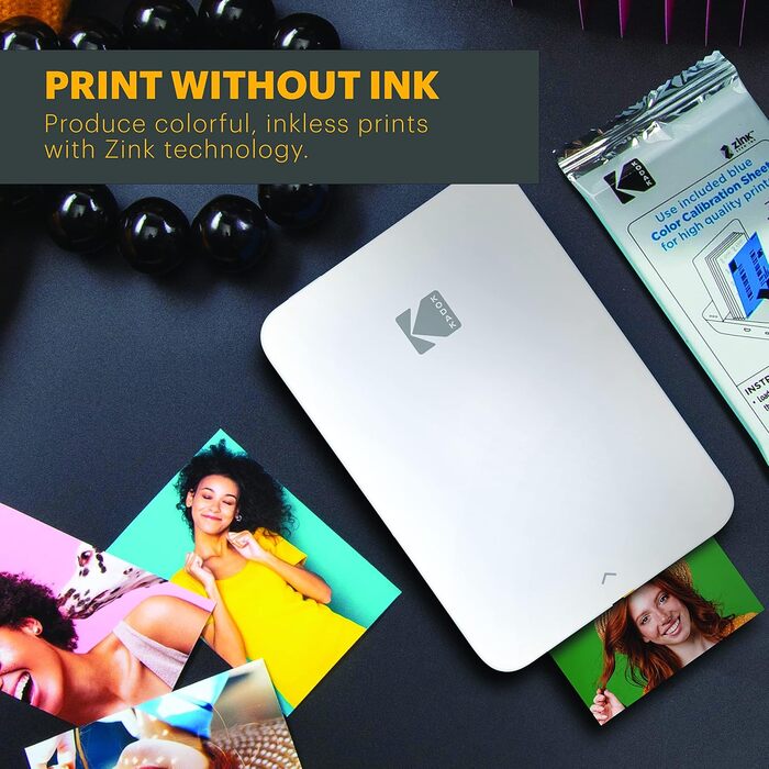 Фотопринтер KODAK Step: Міні-принтер для смартфонів з Bluetooth, друк на Zink 2x3