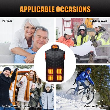 Обогревна куртка з Powerbank, легка та перезаряджувана, для чоловіків та жінок (XL)