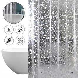 Водонепроникна та протигрибкова штора для душу, 180x200 см
