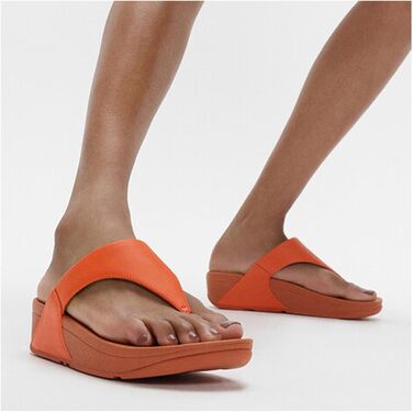 Сандалії жіночі Fitflop Lulu з шкіри, з підтримкою пальців, помаранчевий (37 EU)
