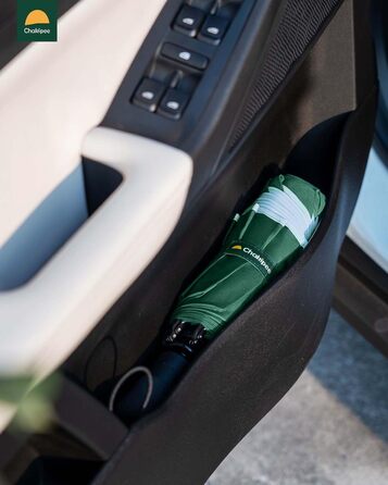 Чакіпі - парасолька велика, штормостійка, з відбиваючим покриттям, для чоловіків та жінок. Автоматичний парасолька, компактний, для подорожей. Розмір купола 106 см, темно-зелена