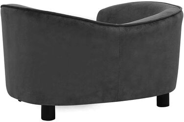 Софа для собак Dunkelgrau від vidaXL, 69x49x40 см: плюшеве ліжко та диванчик для собак та котів