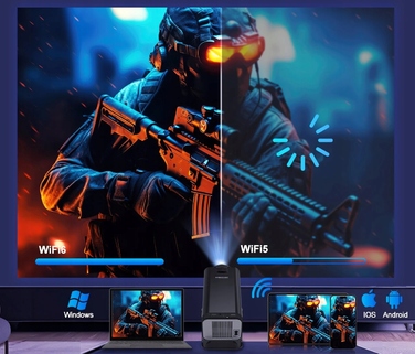 LED-проектор Heelly, 1280x720, Wi-Fi, чорний, з підтримкою USB