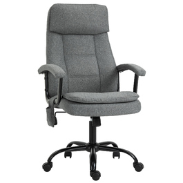 Vinsetto Massage Office Chair, Ergonomic Desk Chair, Adjustable Gaming Chair, Grey | Aosom