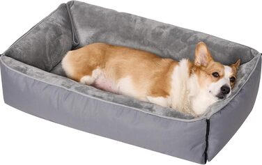 Лежанка для собак Dogat, 76x63 см, сіра, з фетру, з блискавкою, для собак малого, середнього та великого розміру
