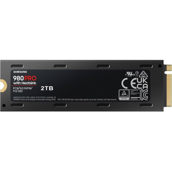 SSD Samsung 980 PRO 2TB M.2 PCIe 4.0 (з радіатором) - для ігор та редагування відео