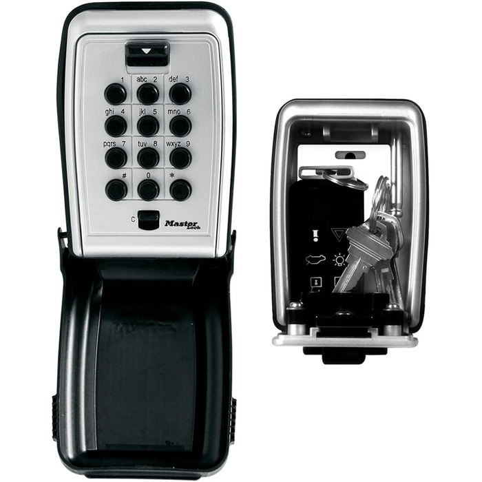 Master Lock Key Safe with Push Button, Wall Mountable, Outdoor - Secure Key Storage Box