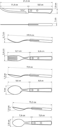 Tramontina 24-Piece Silverware Set 21199/905