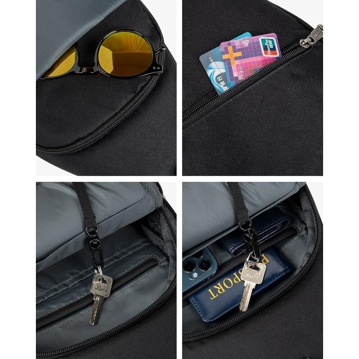 Сумка-слінг WATERFLY на груди для жінок та чоловіків, чорна, мультифункціональна, повсякденна