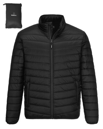 Чоловіча легка утеплена куртка-пуховик Outdoor Ventures, компактна стегана куртка, чорна, розмір XL