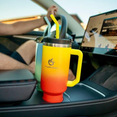 Термокухоль Hydro2Go з трубочкою – BPA-free, придатна для миття в посудомийній машині – 10 годин гарячого/12 годин холодного – 1200 мл, Lagoon