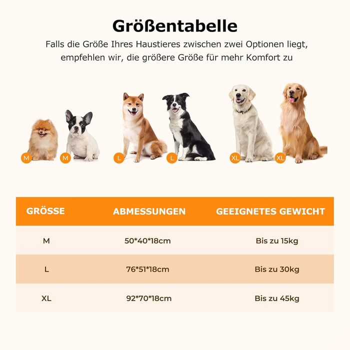 Ортопедичне ліжко для собак Growaystory - зручне собаче ліжко-софа з ефектом яєчної форми, з м'яким наповнювачем, що не ковзає, 76x51x18 см