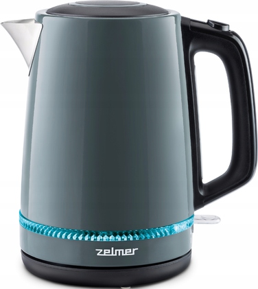 Електричний чайник Zelmer ZCK7921G, 2200 Вт, 1,7 л, сріблястий/сірий