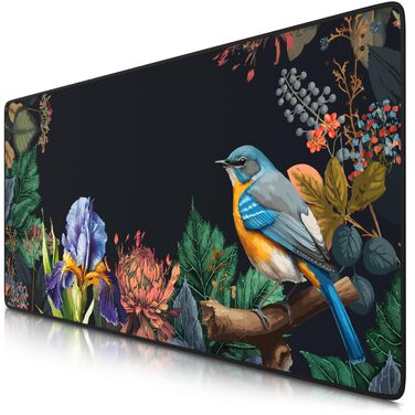 Ігровий килимок для миші CSL XXL Gaming Mousepad 900x400 мм, Alchemy (Modern Floral) — великий килимок на стіл для миші та клавіатури, сумісний з Razer, Logitech, Roccat