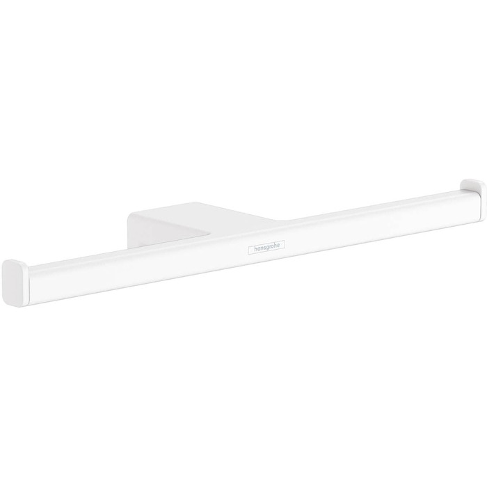 Hansgrohe AddStoris Toilet Paper Holder - Wall Mounted, 2-Roll, Matte White Bathroom Accessory