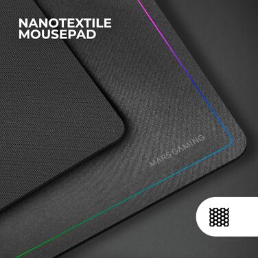 Ігровий комбо MARSGAMING MCP124: Клавіатура H-Mech LED RGB, Миша 3200DPI з HUANO Switches, Килимок Nanotextil 360x260mm, Підтримка Multiplatform, Іспанська розкладка, Чорний колір