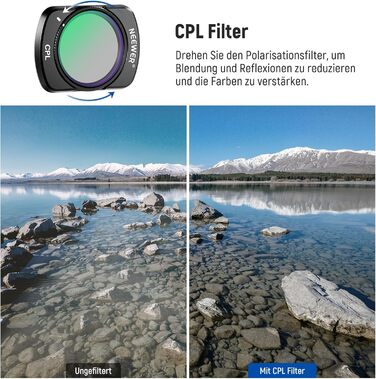 Набір фільтрів NEEWER CPL ND для DJI Osmo Pocket 3: CPL, ND16, ND64, ND256, з магнітним кріпленням та 2 серветками для чищення