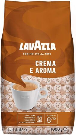 Кава в зернах Lavazza Caffè Crema Dolce, Арабіка та Робуста, середній обсмал, інтенсивність 5/10, 1 кг