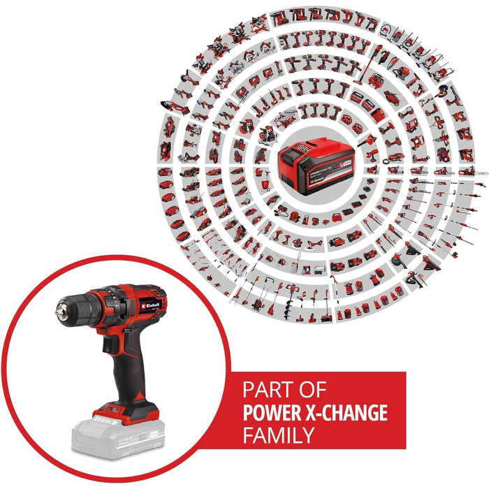 Акумуляторна дриль-шуруповерт Einhell TC-CD 18/35 Li-Solo Power X-Change (18 В, 35 Нм, 10 мм, без акумулятора та зарядного пристрою)