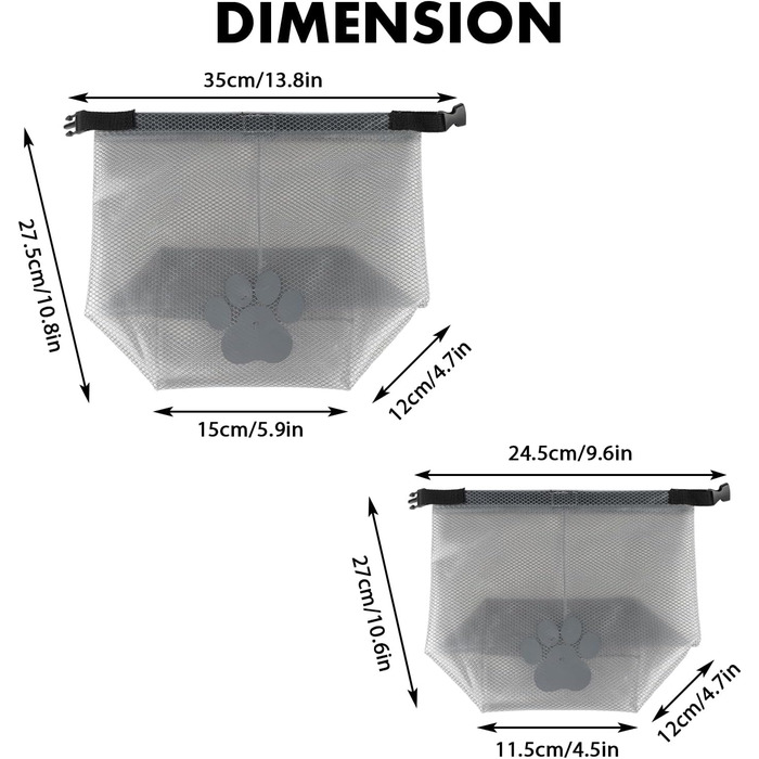 Набір для годування собак: сумка-органайзер з двома складними мисками, BPA-free, для подорожей, кемпінгу, авто