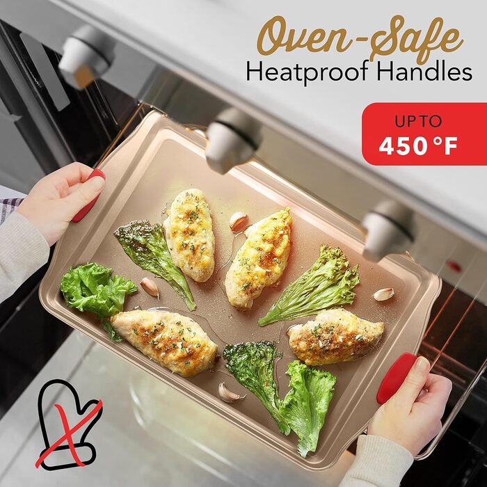 Набір для випічки EATEX з 15 предметів з вуглецевої сталі з антипригарним покриттям, коричневий. Форми для печива, кексів, хліба та багато іншого. Силіконові ручки.