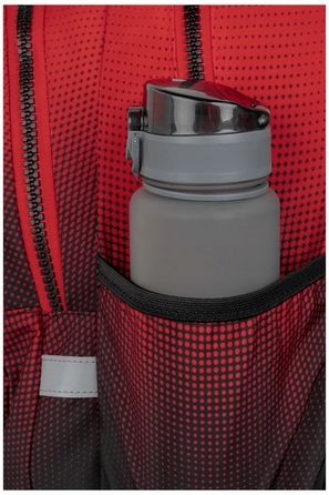 Багатовідсіковий шкільний рюкзак CoolPack, чорний з червоним, 21 л