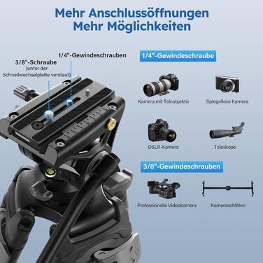 Штатив відео SIRUI з пливним кріпленням 190 см, професійний, для камер, відеокамер, DSLR, алюміній, вантажопідйомність 10 кг (AVT-02)