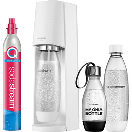 SodaStream TERRA: Газова вода вдома - комплект з CO2 балончиком, 2x 1L та 1x 0.5L пляшки, 44 см, білий