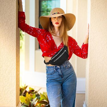 Валіклад Набір з 2 бананки/поясна сумка на пояс для жінок та дівчат, зелений (чорний)