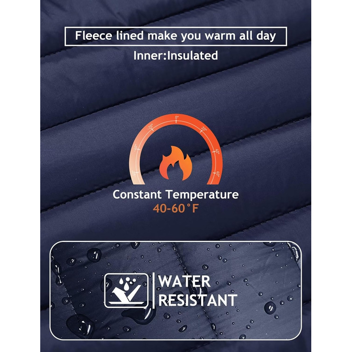 oFiz Steppweste Daen: Легка степкова жилетка Daen для активного відпочинку, туризму та подорожей (Синій, L)