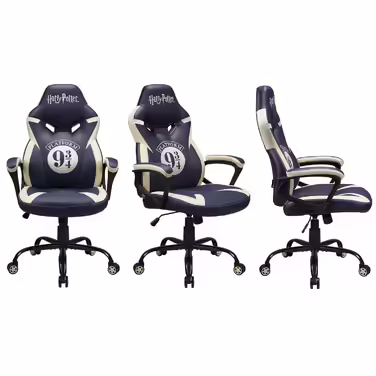 Subsonic Harry Potter Gaming Chair Hogwarts - Office Chair for Junior Gamers - Black and Gold - Officially Licensed
