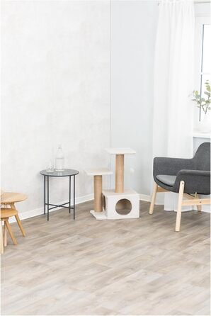 Дряпка для котів TRIXIE Valencia, 82.7 см, з джутовим обгортанням та іграшкою, сірий колір