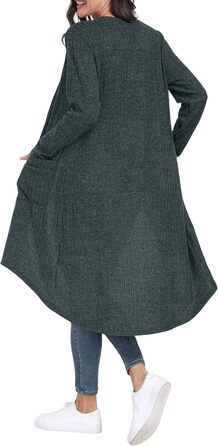 Жакет GRECEREE для жінок з ґудзиками та V-подібним вирізом, легкий кардиган (XXL, темно-зелений)